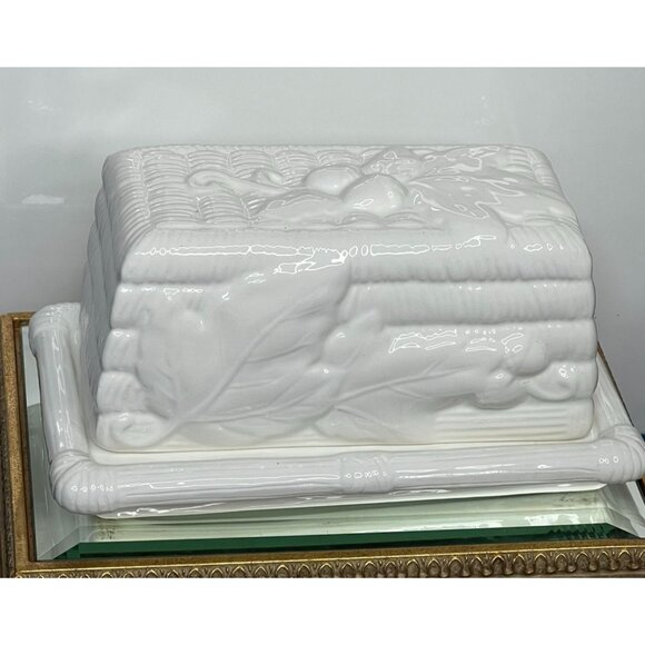 Applause Ceramic 1/4 Lb Covered Butter Dish With Lid - Picture 1 of 13
